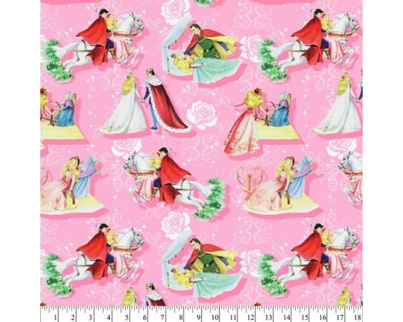 Sleeping Beauty Digital Cotton Print Fabric By The Yard | By the Yard | Sewing and Crafting | 44 inches wide